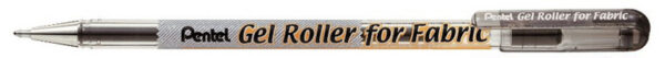 Ручка гелева для тканини Pentel Gel Roller for Fabric" 1мм ЧОРНИЙ