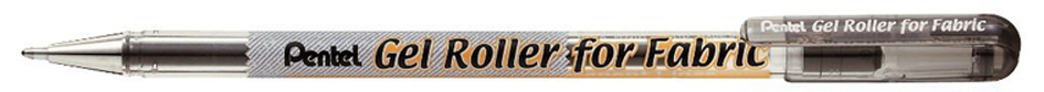 Ручка гелева для тканини Pentel Gel Roller for Fabric" 1мм ЧОРНИЙ