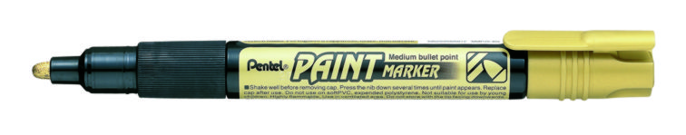 Маркер перм.покривн.кругл.наконечн.метал.корпус Paint Pentel 4,6мм ЗОЛОТО