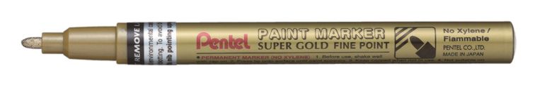 Маркер перм.покривн.кругл.наконечн.метал.корпус Paint Pentel 2,9мм ЗОЛОТО