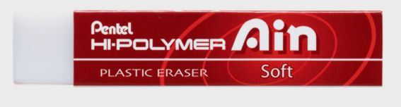 Гумка "Hi-Polymer Eraser Ain Soft" Pentel 65х13.6х13.6мм