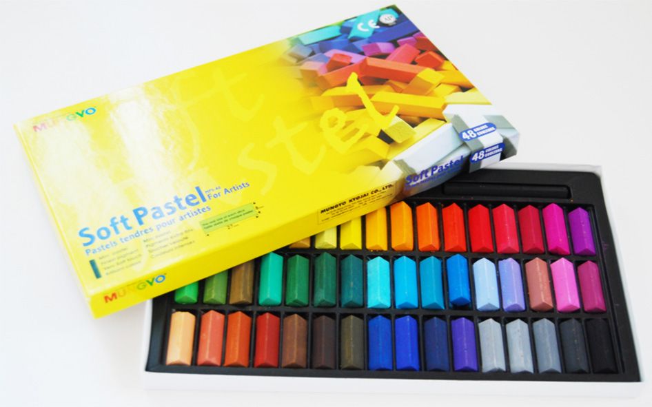 *Набір сухих кольоров.пастелів м'як.Mungyo 1/2 MPS у картон.упак .48кол