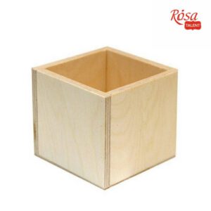Склянка канцелярська дерев'яна для декору 110х110х100мм