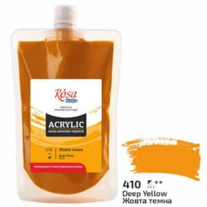 Фарба акрил.Rosa Studio 200мл ЖОВТА ТЕМНА