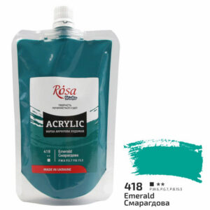 Фарба акрил.Rosa Studio 200мл СМАРАГДОВА