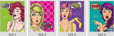 Альбом на скобі д/начерків 70г книжк.форм.«Student» "Pop Art" 40арк.А5