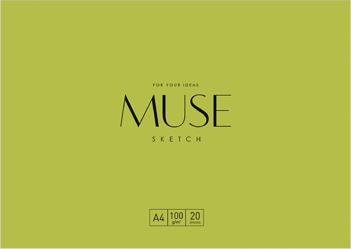 ЗНЯТІ З ВИР-ВА, Папка д/начерків 100гр Muse 20арк.А4