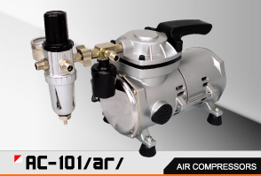 Компрессор SPARMAX AC-101(ar) с авт. отключением (0-5,5bar/20л/мин, сопло до 0.4)манометр, регулятор