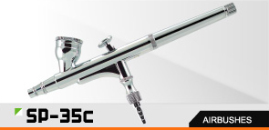 Аэрограф SPARMAX SP-35C (0.35мм) подача верх.5мл.(можно 0.2 мин.компр.5bar-16л/мин) вх.M1/8"(папа)