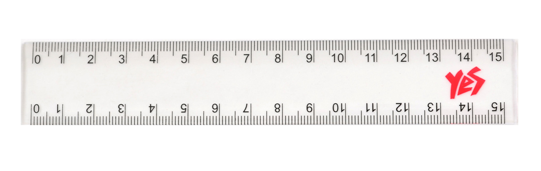 Лінійка пластикова прозора 15см
