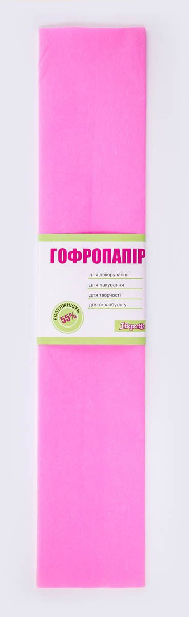 Папір крепований виробний растяж.55% 200x50см РОЖЕВИЙ