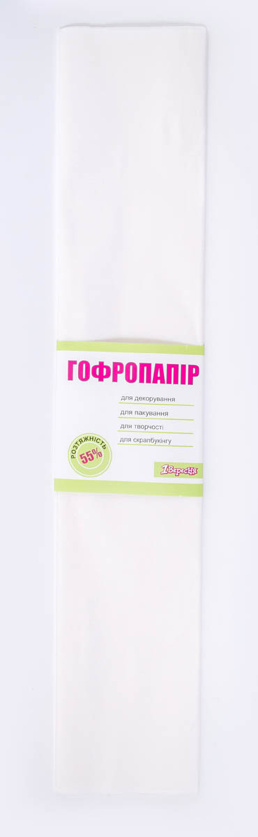Папір крепований виробний растяж.55% 200x50см БІЛИЙ