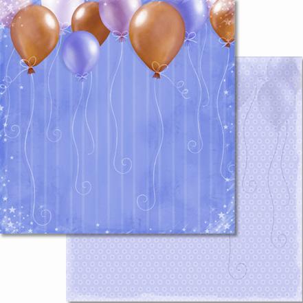 !RR Папір для Scrapbooking "Премиум" 190г 30,5х30,5см с глиттером мотив 02