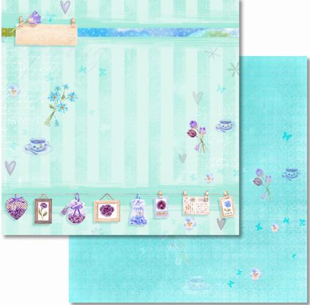 !RR Папір для Scrapbooking "Премиум" 190г 30,5х30,5см с глиттером мотив 08