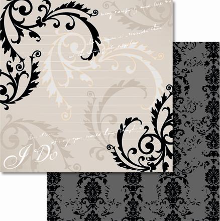 !Папір для Scrapbooking "Премиум" 190г 30,5х30,5см с глиттером мотив 34