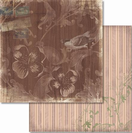 !Папір для Scrapbooking "Премиум" 190г 30,5х30,5см с глиттером мотив 44
