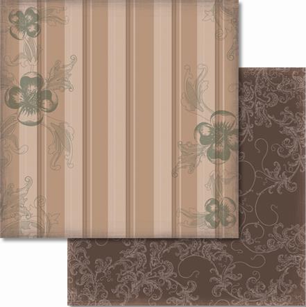 !Папір для Scrapbooking "Премиум" 190г 30,5х30,5см с глиттером мотив 47