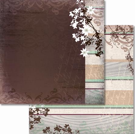 !RR Папір для Scrapbooking "Премиум" 190г 30,5х30,5см с глиттером мотив 48