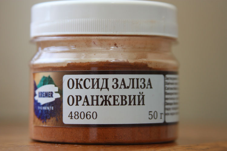Пігмент тонкотертий 50г ОКСИД ЗАЛІЗА ОРАНЖЕВИЙ