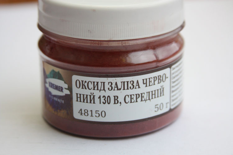 Пігмент тонкотертий 50г ОКСИД ЗАЛІЗА ЧЕРВОНИЙ СЕРЕДНІЙ