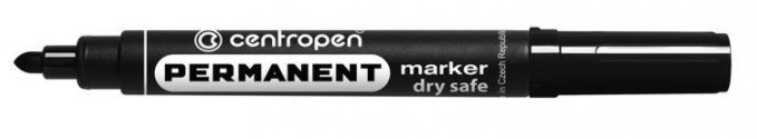 Маркер перманентный CENTROPEN Dry Safe 8510.2.5мм ЧОРНИЙ / 8510/01