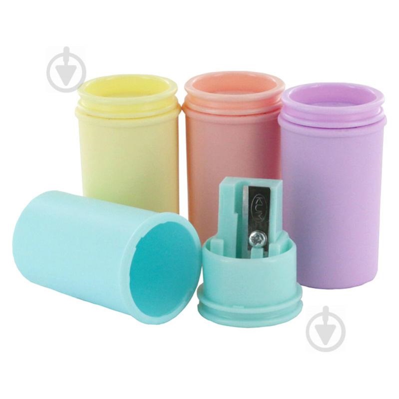 ЗНЯТІ З ВИР-ВА, Точилка пласт.одинарна з контейнером "1870 Mini" Kum ПАСТЕЛЬНІ КОЛЬОРИ