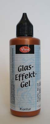 ЗНЯТІ З ВИР-ВА,Гель з ефектом "рідкого скла"Glass-Effect-Gel КОНТУР 82мл МІДЬ