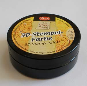 !Фарба штемпельная 3d водостійка 50мл ЧОРНИЙ