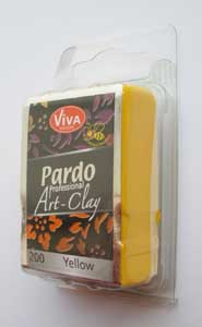 ЗНЯТО З ПРОДАЖУ! Полимерный моделин"Pardo-Art" плотный для миллефиори 56гр ЖЕЛТЫЙ