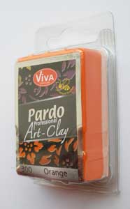 ЗНЯТО З ПРОДАЖУ! Полимерный моделин"Pardo-Art" плотный для миллефиори 56гр ОРАНЖЕВИЙ