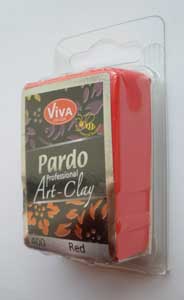 ЗНЯТО З ПРОДАЖУ! Полимерный моделин"Pardo-Art" плотный для миллефиори 56гр ЧЕРВОНИЙ