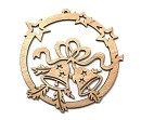 !18 НОВИЙ РІК Фігура різьблена для декору ДЗВОНИКИ У КУЛІ підвіска (фанера 4мм) 10Х10см