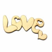 !17 Фігура різьблена для декору LOVE напис (фанера 4мм) 8х4,5см