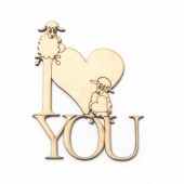 !17 Фігура різьблена для декору LOVE YOU-2 напис (фанера 4мм) 7,5х9,5см