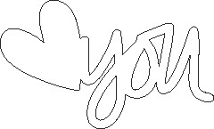 !17 Фігура різьблена для декору LOVE YOU напис (фанера 4мм) 8,5х5,1см