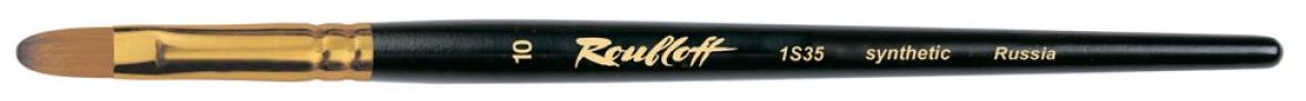 Пензель из синтетики(имитац.колонка) ОВАЛЬНАЯ/ручка коротк.чорна Roubloff /1S35 №12