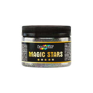 Глиттер сухой MAGIC STARS "Kompozit" 60гр СРІБЛО