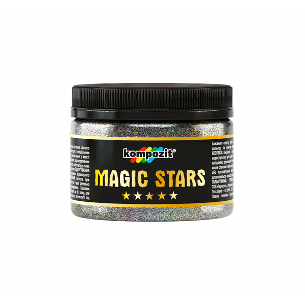 Глиттер сухой MAGIC STARS "Kompozit" 60гр СРІБЛО