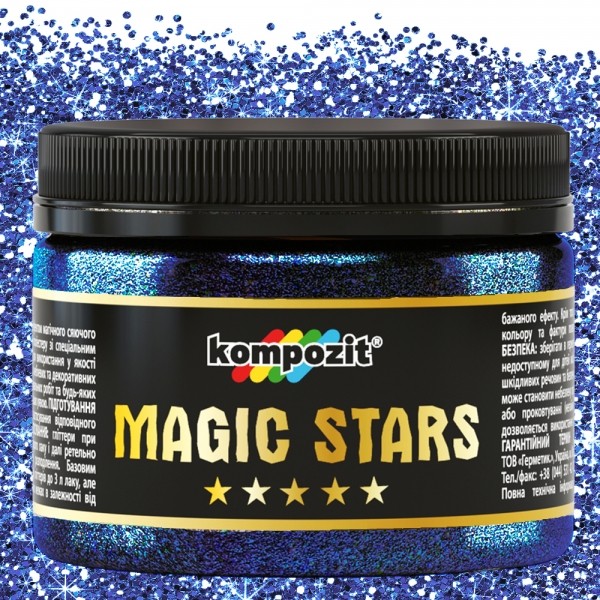 Глиттер сухой MAGIC STARS "Kompozit" 60гр ГОЛУБОЕ СИЯНИЕ