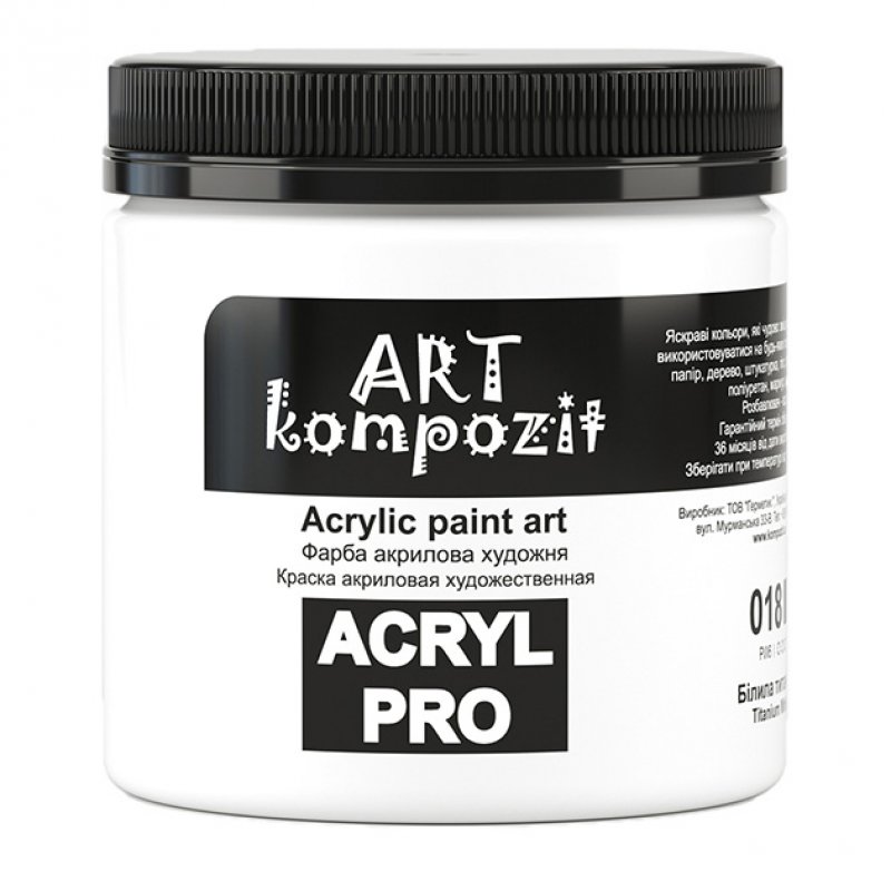 *Фарба акрил. ART Kompozit 430мл БІЛИЛА ТИТАНОВІ 018