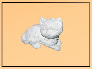КІТ МАЛЕНЬКИЙ фігурка для декору (гіпс) 4,5х3,5см