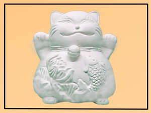 КІШКА МАНЭКИ-НЭКО фігурка для декору (гіпс) 5,5х4,8х4,8см