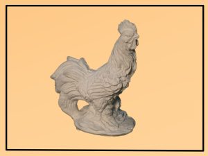 ПІВЕНЬ 2 фігурка для декору (гіпс) 6,3х5х3,2см