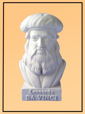 *БЮСТ ЛЕОНАРДО ДА ВІНЧІ фігурка для декору (гіпс) 16,5х9,5х8см