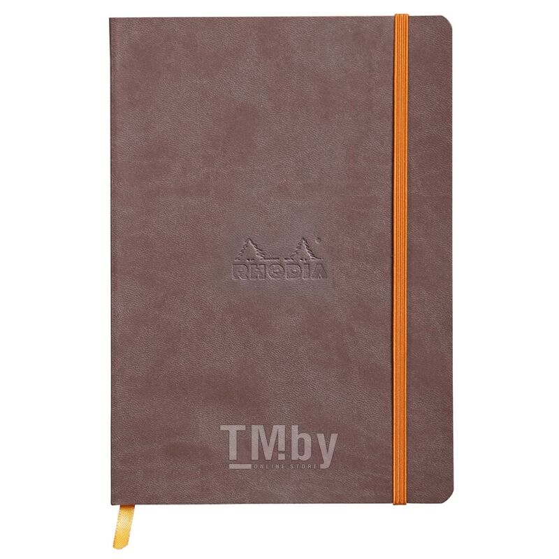 Альбом(палітура) д/граф.90гр у крапку із гум.закладк.обкл.м'яка шоколад 80арк Rhodiarama А5 СЛОНОВА