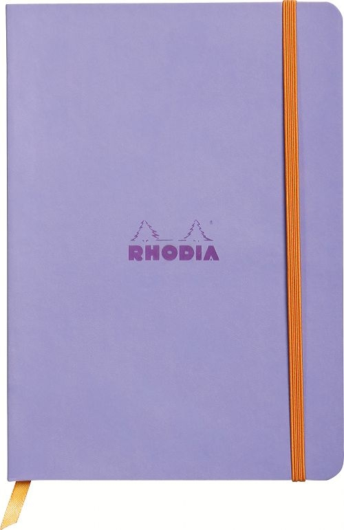 Альбом(палітура) д/граф.90гр у крапку із гум.закладк.обкл.м'яка ірис 80арк Rhodiarama А5 СЛОНОВА КІС