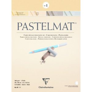 Альбом-склейка д/пастелі 360гр др.зерно обкл.м'яка Pastelmat Clairefontaine 12арк.30х40см А3