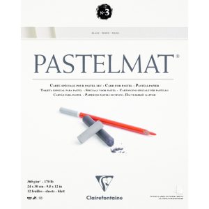 Альбом-склейка д/пастелі 360гр др.зерно обкл.м'яка Pastelmat Clairefontaine 12арк.24х30см А4