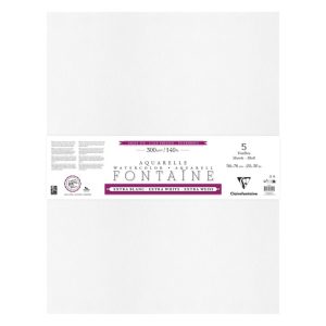 RR Папір д/акварелі 300г др.зерно 100% бавовна Fontaine Clairefontaine, 56х76см А2