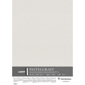 RR Папір д/пастелі 360гр др.зерно PastelGrain Clairefontaine 50х70см.СІРИЙ СВІТЛИЙ
